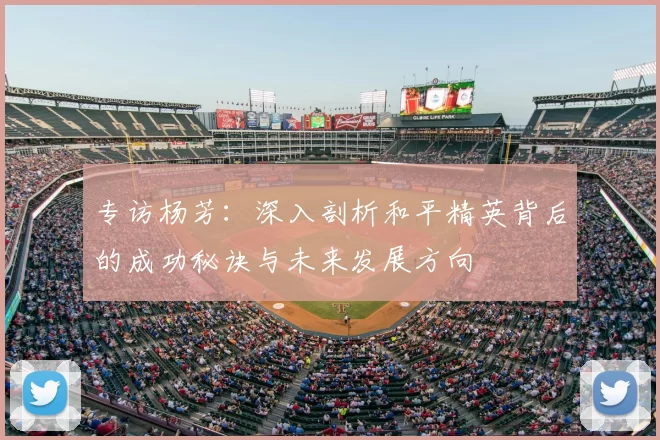 专访杨芳:深入剖析和平精英背后的成功秘诀与未来发展方向