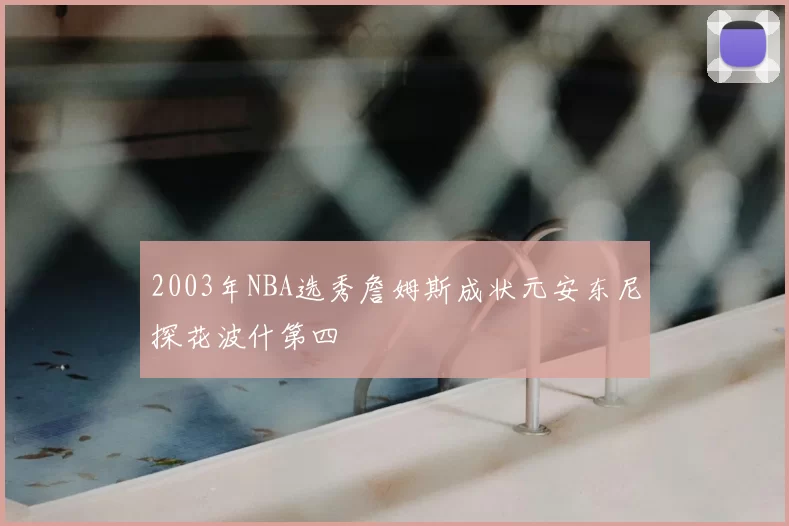 2003年NBA选秀詹姆斯成状元安东尼探花波什第四
